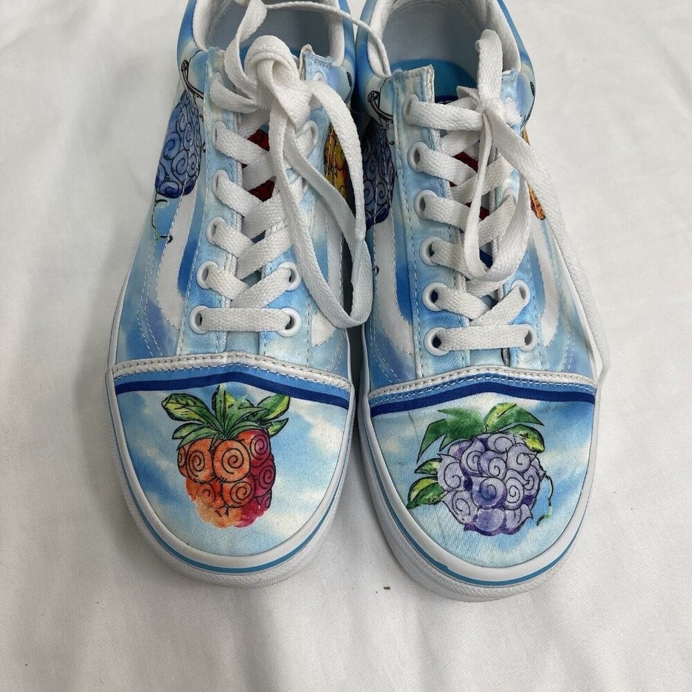 VANS One Piece Old School Devil Fruit Flats Womens 7.0 Colorful Lace Up Logo 5.5 - Picture 3 of 8